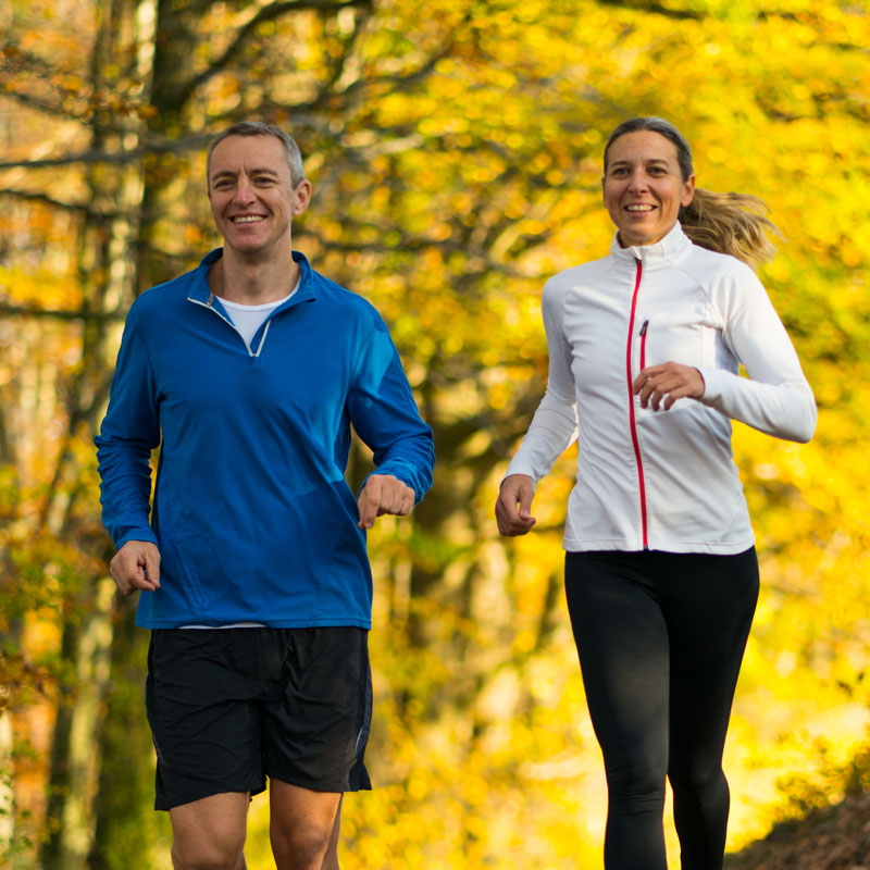 mature couple on a jog